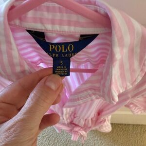 Ralph Lauren Polo Girls Dress – Pink & White Striped, Size 5